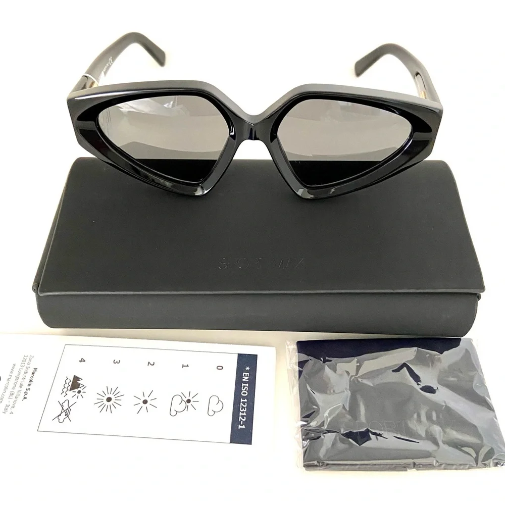 Sportmax Black Cat-Eye Sunglasses